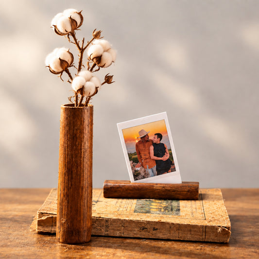 Delicate Duo Dark * Vase + Photo/Menu Holder
